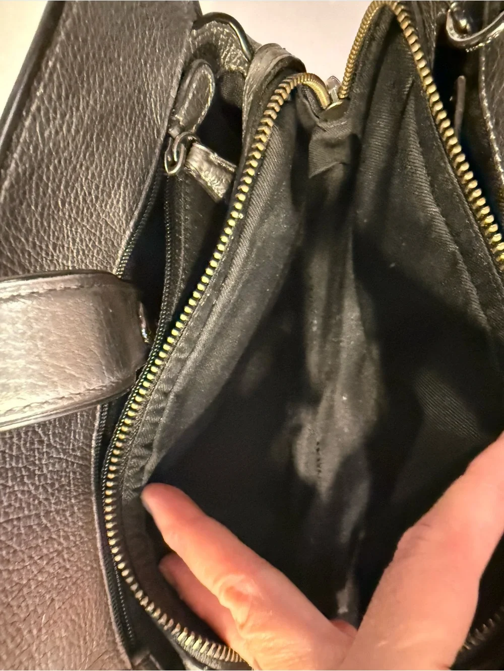 Coach satchel metallic